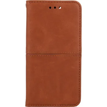 Pouzdro na mobilní telefon Obal iPhone SE 2020 knížkový Business hnědý (kryt neboli pouzdro na iPhone SE 2020)