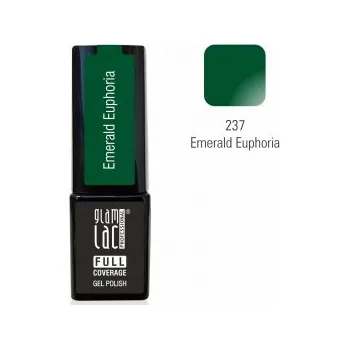 Umělé nehty GlamLac Gel lak zelený -237 Emerald Euphoria 6 ml
