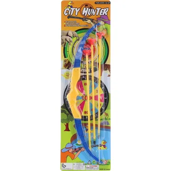 Luk dětský barevný set se 3 soft šípy na přísavku s terčem plast | 829422