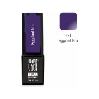 Umělé nehty GlamLac Gel lak fialový - 221 Eggplant Noir 6 ml