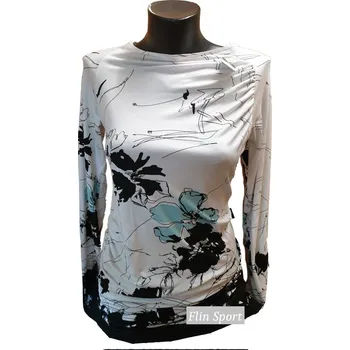 Dámská halenka EVA Dámská tunika s květy Barva: Tyrkysová, Size: S