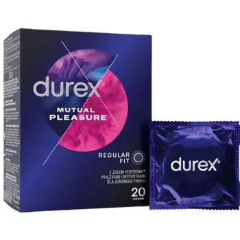 Durex Mutual Pleasure – vroubkované kondomy (20 ks)