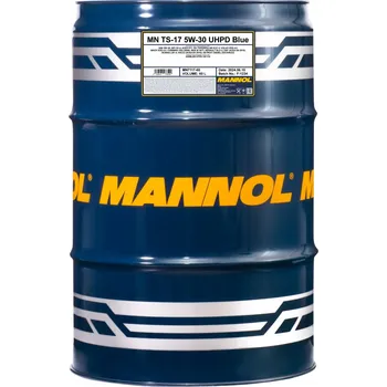 Motorový olej Mannol TS-17 UHPD 5W-30 Blue 7117 - 60l (Úsporný syntetický motorový olej na bázi PAO, pro těžce zatížené a vysokorychlostní dieselové motory)