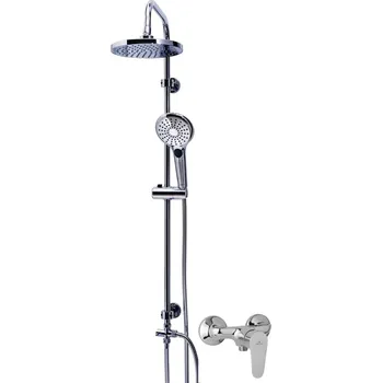 Sprchový set Ridder Bahamas Nástěnný sprchový set s baterií Tira, 100 mm, chrom, BAHAMAS+TIRA D105500