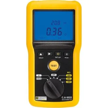 Revizní přístroj Tester izolace Tester izolace a vodivosti P01140822 40GΩ 1000V, číslo modelu: CA 6522 Chauvin Arnoux