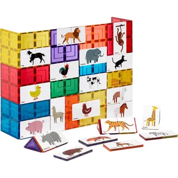 ostatní stavebnice Learn & Grow Magnetické dlaždice - Duo Animal Puzzle Pack (40 ks)