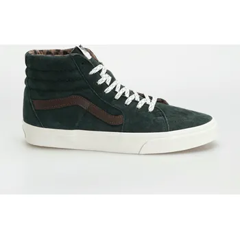Pánské tenisky Vans Sk8 Hi (pig suede plaid scarab) 42.5, zelená