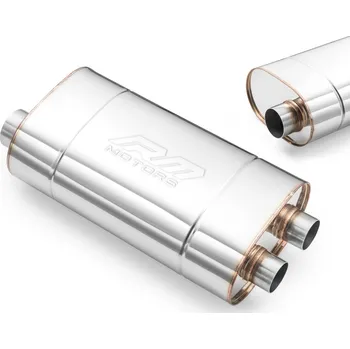 Zadní díl výfuku RM Motors Sportovní výfuk E005, univerzální, eliptický Vstupní průměr: 60 mm, Délka: 300 mm, Tlumení: Ne