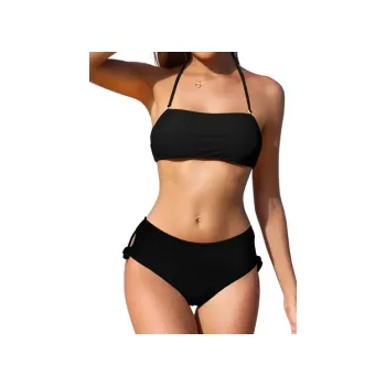 Dámské plavky Plavky s vysokým pasem - malé, černé