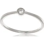 Stříbrný prsten s čirým zirkonem AGG392F