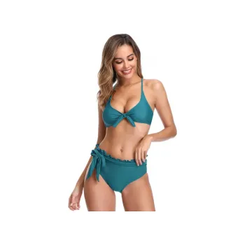 Dámské plavky Dvoudílné plavky s volánkovým zdobením MALÉ ,tmavě modré