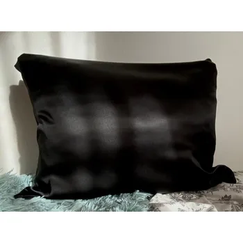 Povlak na polštářek Hedvábný povlak ze 100% morušového hedvábí, rozměr 40x40, barva černá