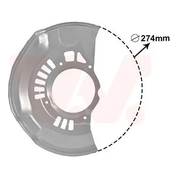 Brzdový kotouč Ochranný plech proti rozstřikování, brzdový kotouč AGB 8137OT-2