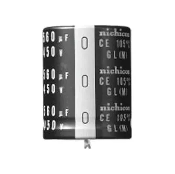 Kondenzátor, řada: GL 390μF ±20procent 400V dc, Nasazovací Hliníkové elektrolytické Nichicon