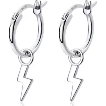 Náušnice For Silver Kroužkové náušnice s přívěskem Blesku - Stříbro 925
