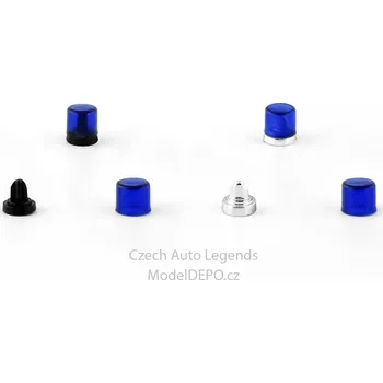 autíčko Sada 2 majáků: Výstražný hranatý − modrý − stavebnice − CAL 1:43