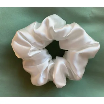 Hedvábná gumička široká, barva bílá