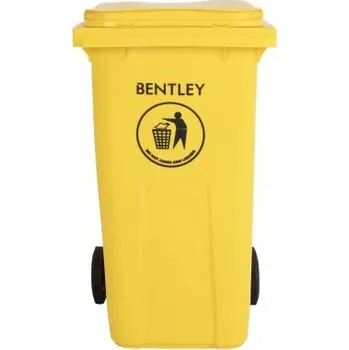 Odpadkový koš Nádoba na odpad 240L, Žlutá Překlápěcí víko HDPE