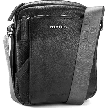 Harvey Miller Pánská kožená crossbody taška Polo Club no. 327 černá