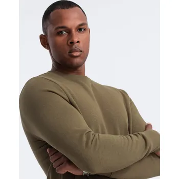 Pánská mikina Pánská bavlněná mikina BASIC - olivová V2 OM-SSBN-0159 - L