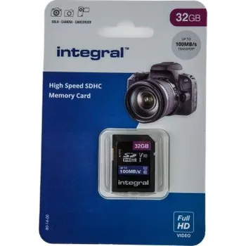 Paměťová karta Karta SD SDHC 32 GB HC Integral Memory -25 → plus 70°C