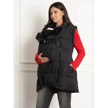 Seraphine Multifunkční těhotenská a nosící vesta 3v1 Archie Gilet černá prošívaná Velikost: S