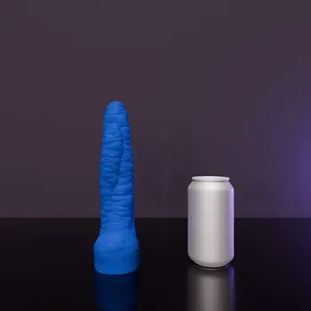 Dildo Erotixxx Toys Sea Monster Red & Black 40% M, prémiové silikonové dildo s Vac-U-Lock 25,1 x 4–6 cm