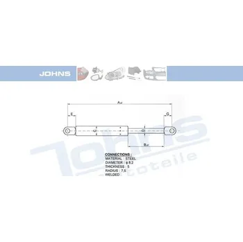Příslušenství karosérie Pneumatická pružina / vzpěra kapoty motoru AGB 1307AS