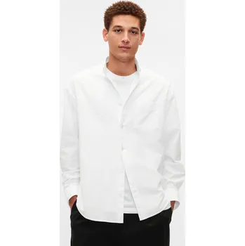 Pánská košile GAP Oversize košile Oxford Big Shirt - Pánské GAP bílá 2988107