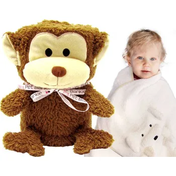 plyšák Plyšová deka Cuddly Monkey Pink