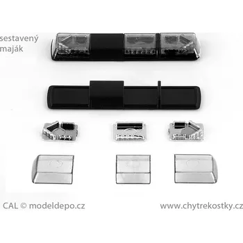 autíčko Výstražný maják Tesla Holomý VSL 012 LV − čirý − stavebnice − CAL 1:43