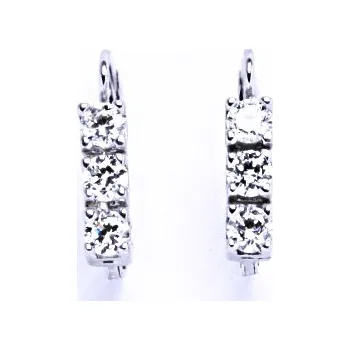 Náušnice Stříbrné náušnice čiré zirkony - VE28 (Stříbrné náušnice se zirkony)