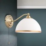 Orion WA 2-1371/1 - Nástěnná lampa OLD LAMP 1xE27/40W/230V bílá/mosaz