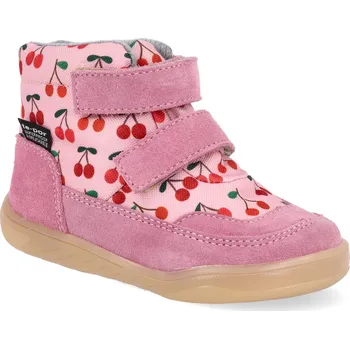 Mido shoes Barefoot dětské kotníkové boty Mido - Cherry pink růžové Velikost: 26