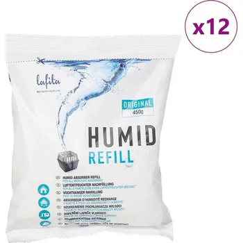 Pohlcovač vlhkosti vidaXL Lafita Náhradní náplně do pohlcovače vlhkosti 12 ks 450 g