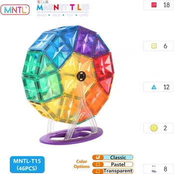 ostatní stavebnice MNTL Magnetická stavebnice - Otočné kolo (46 ks)