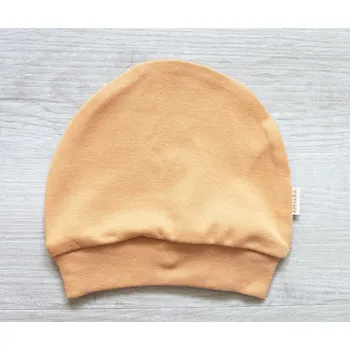 Kojenecká čepice AMÁLKA Bavlněná čepička, skořicová Velikost: 56-62