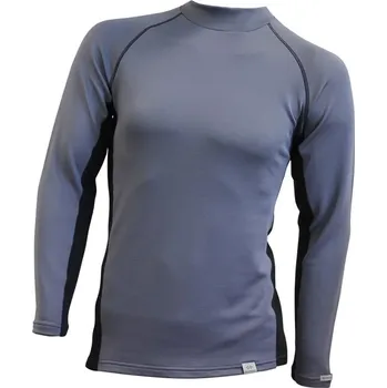 Pánské termo tričko nanosilver® Merino Stone šedo-černé