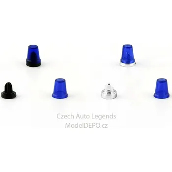 autíčko Sada 2 výstražných majáků: 1975 FER-Ruhla DDR − modrý − stavebnice − CAL 1:43