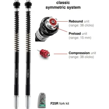 Matris Dampers Itálie Ducati STREETFIGHTER 848 11/15 Náboje předních vidlic ''fork cartridge kit'' F25R