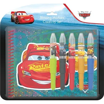 omalovánky Jiri Models Jiri Models, 4792-5I, kreativní sada omalovánek s foukacími fixy, Cars/Auta, 7 ks