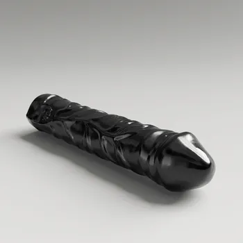 Dildo All Black Steroid ABS13 The Home Stretch, černé dildo 50 x 10–11,5 cm