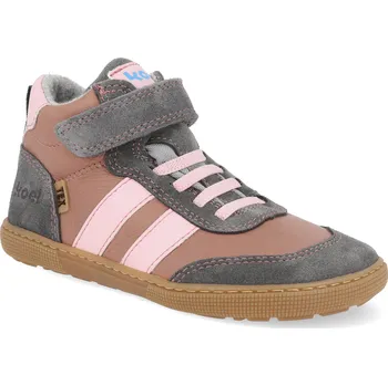 Dívčí zimní obuv Barefoot zimní boty Koel - Devo Tex Print Merin Pink růžové Velikost: 33