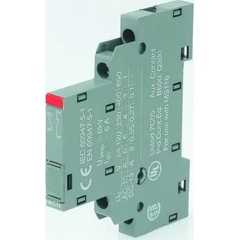 ABBPomocný kontakt 2NO2, řada: HK1 Stranová montáž 2 A DC, 6 A AC 220 V dc, 400 V ac