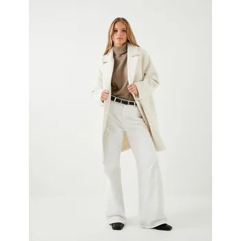 Cizojazyčná kniha Koton Women Ecru Coat Koton šedá 2577812