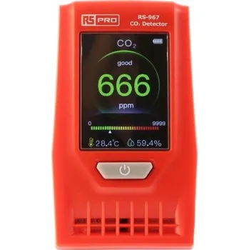 Bezpečnostní detektor Detektor plynu, Oxid uhličitý, typ displeje: LED