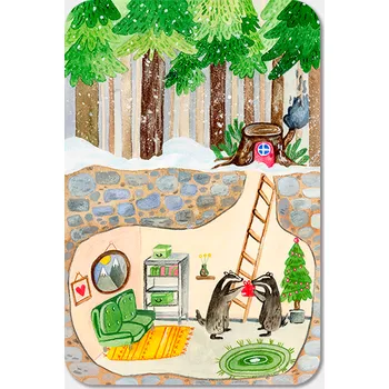 Samolepící dekorace ePiPí Samolepka - Vánoční jezevci