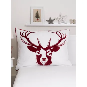 Bytový textil Povlak na polštář mikroplyš 70 × 90 cm – Scandi červené