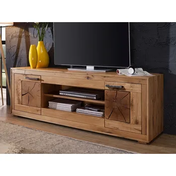 Televizní stolek Dubový televizní stolek IV do obývacího pokoje SUNDBY dub divoký