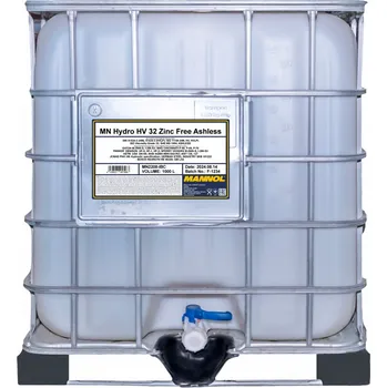 Hydraulický olej Mannol Hydro HV ISO 46 Zinc Free 2206 - 1000l (Bezzinkový hydraulický olej navržený pro moderní systémy pracující při vysokých teplotách)